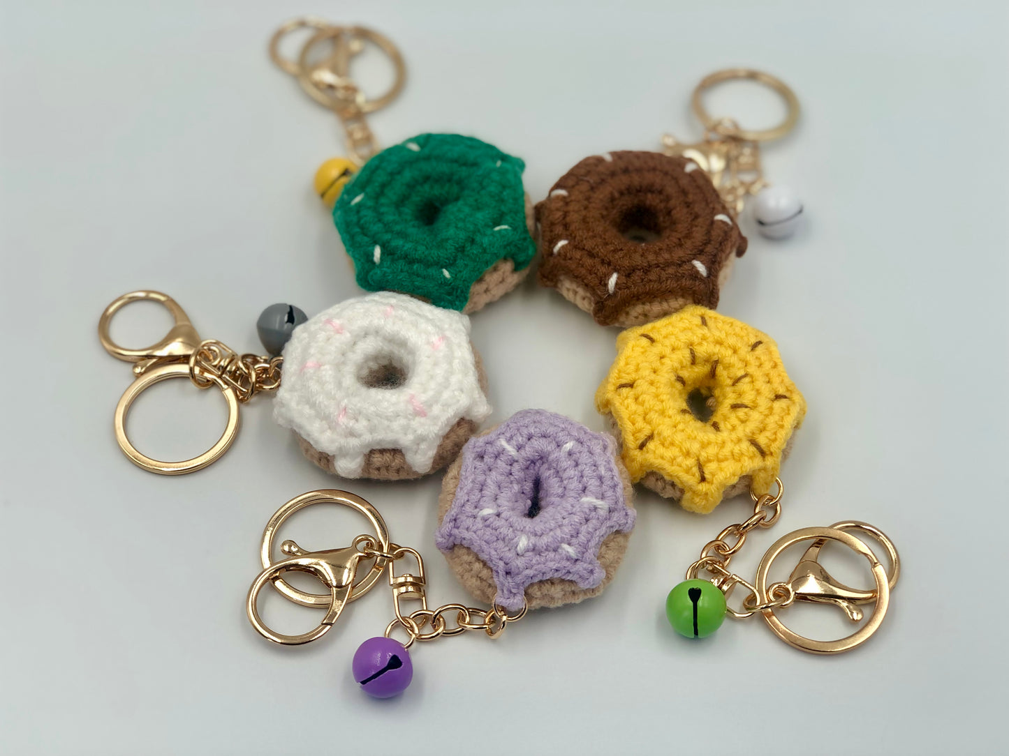 Crochet Donut Handbag Charm